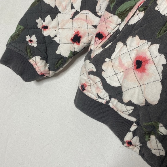 PRETTY Oshkosh Quilted Floral Bomber Jacket, Cozy, FLEECE LINED  - Girl’s 12 EUC - Picture 4 of 12
